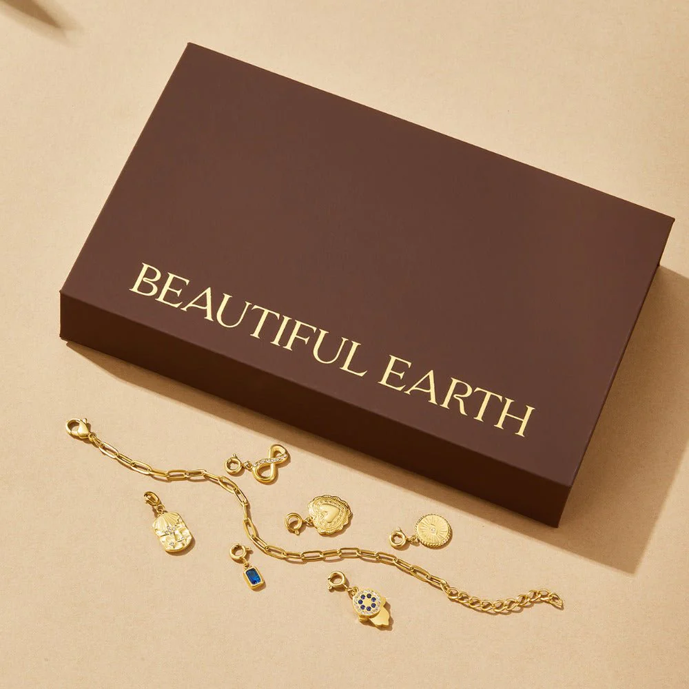 18K Gold Paperclim Charm-Armband - Image 3