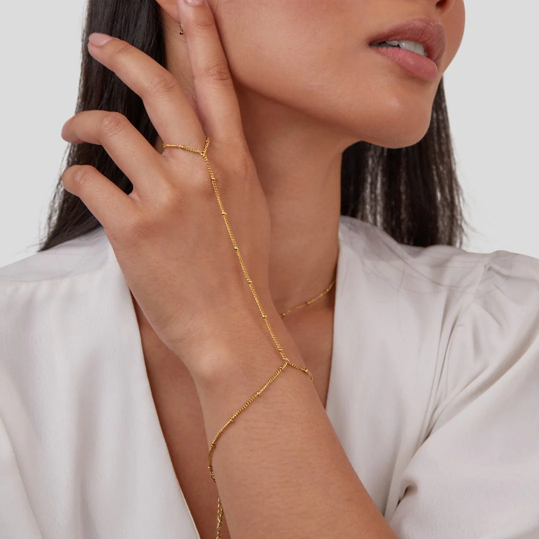 18K Gold-Handkette - Image 6