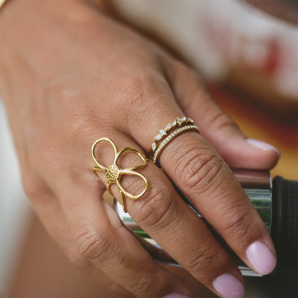 18 Karat Gold Mia Kristallring - Image 3