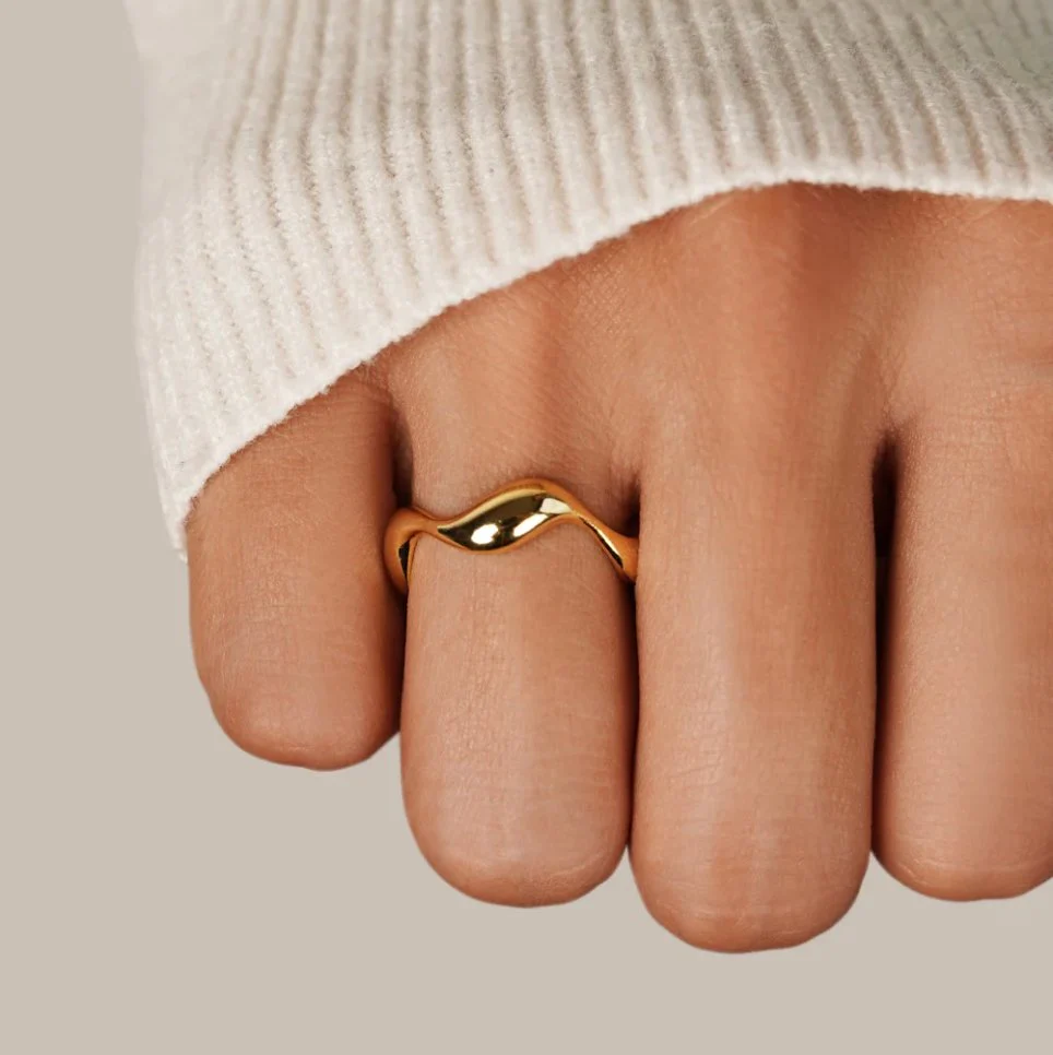 18K Gold Wellenring - Image 2