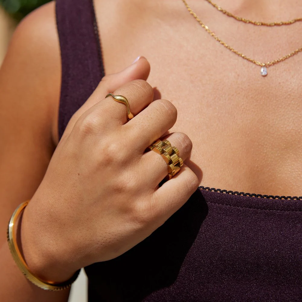 18K Gold Wellenring - Image 7