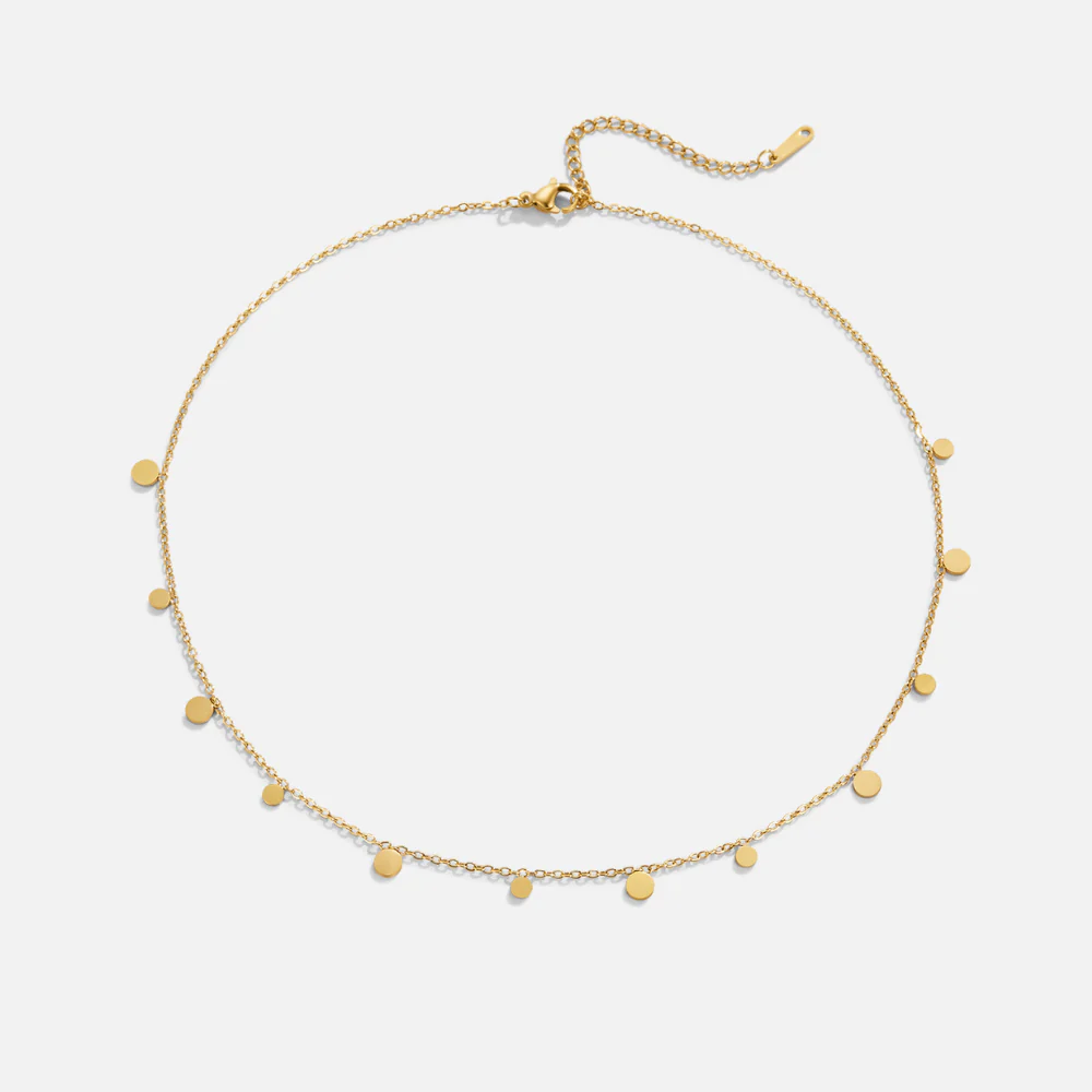 Goldkette mit Kreisanhängern „Agatha“ - Image 4