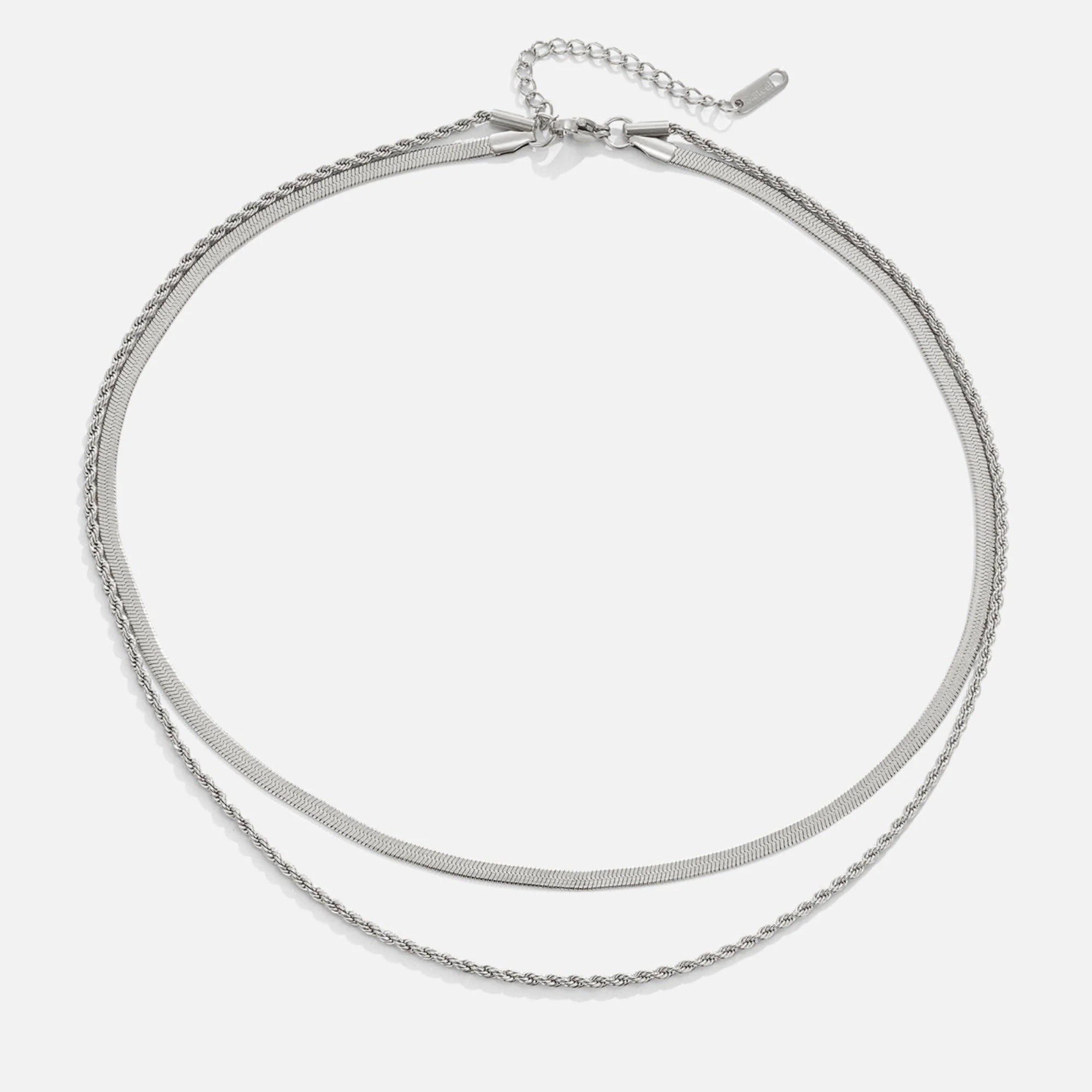 Doppelkette Silber „Alexandra“ - Image 3