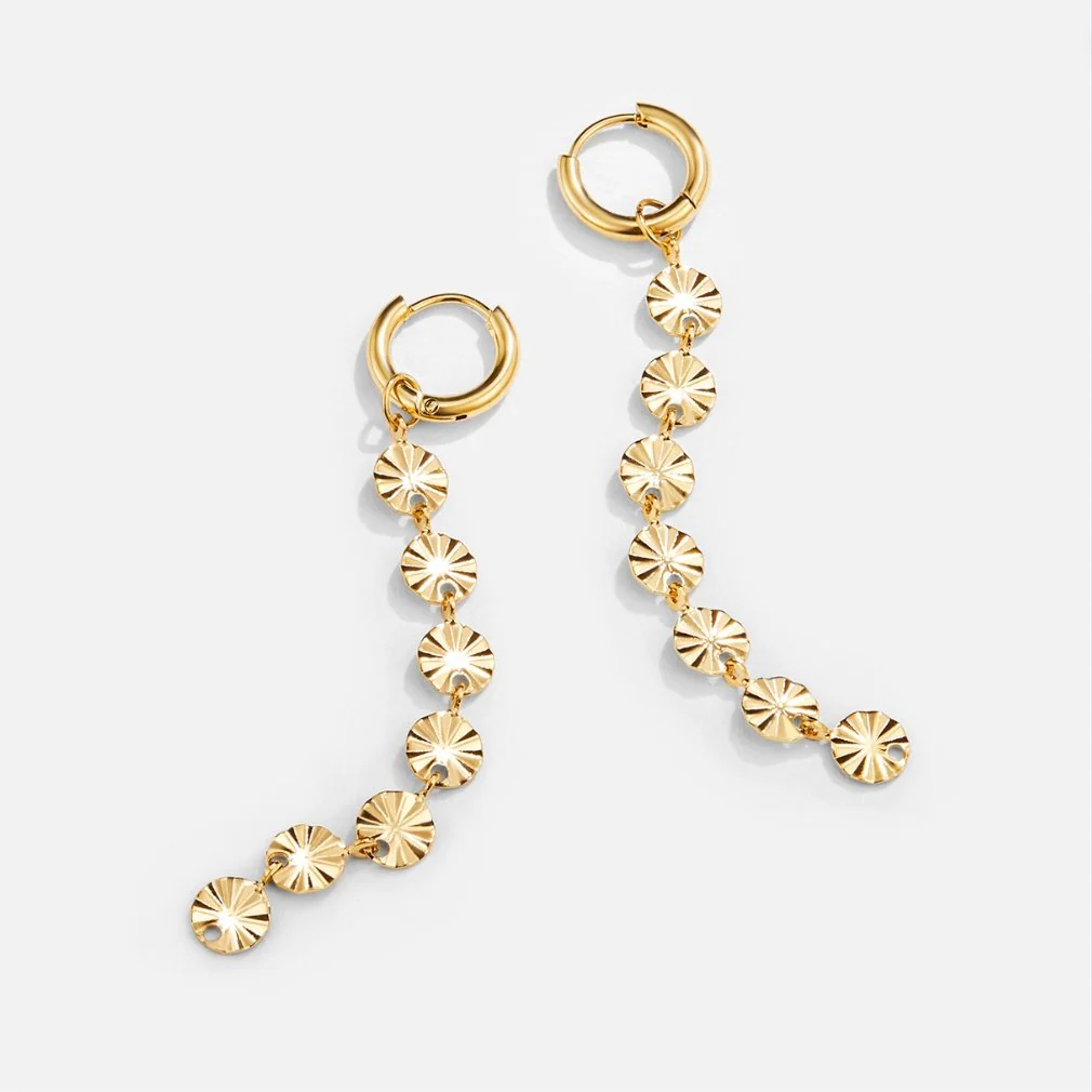 18K Gold-Plättchen-Ohrringe „Amari“  - Image 5