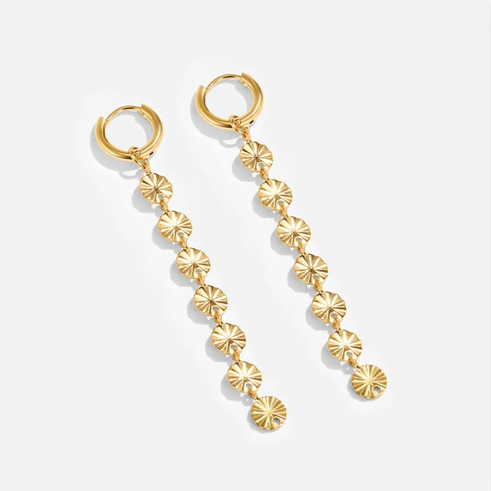 18K Gold-Plättchen-Ohrringe „Amari“  - Image 7