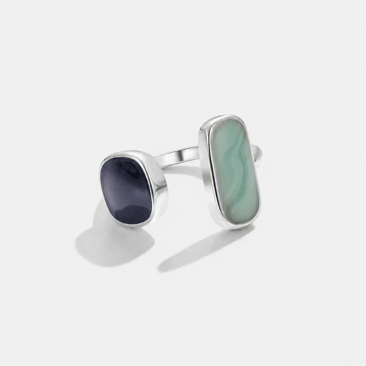 Aquamarin Wickel-Silberring - Image 4