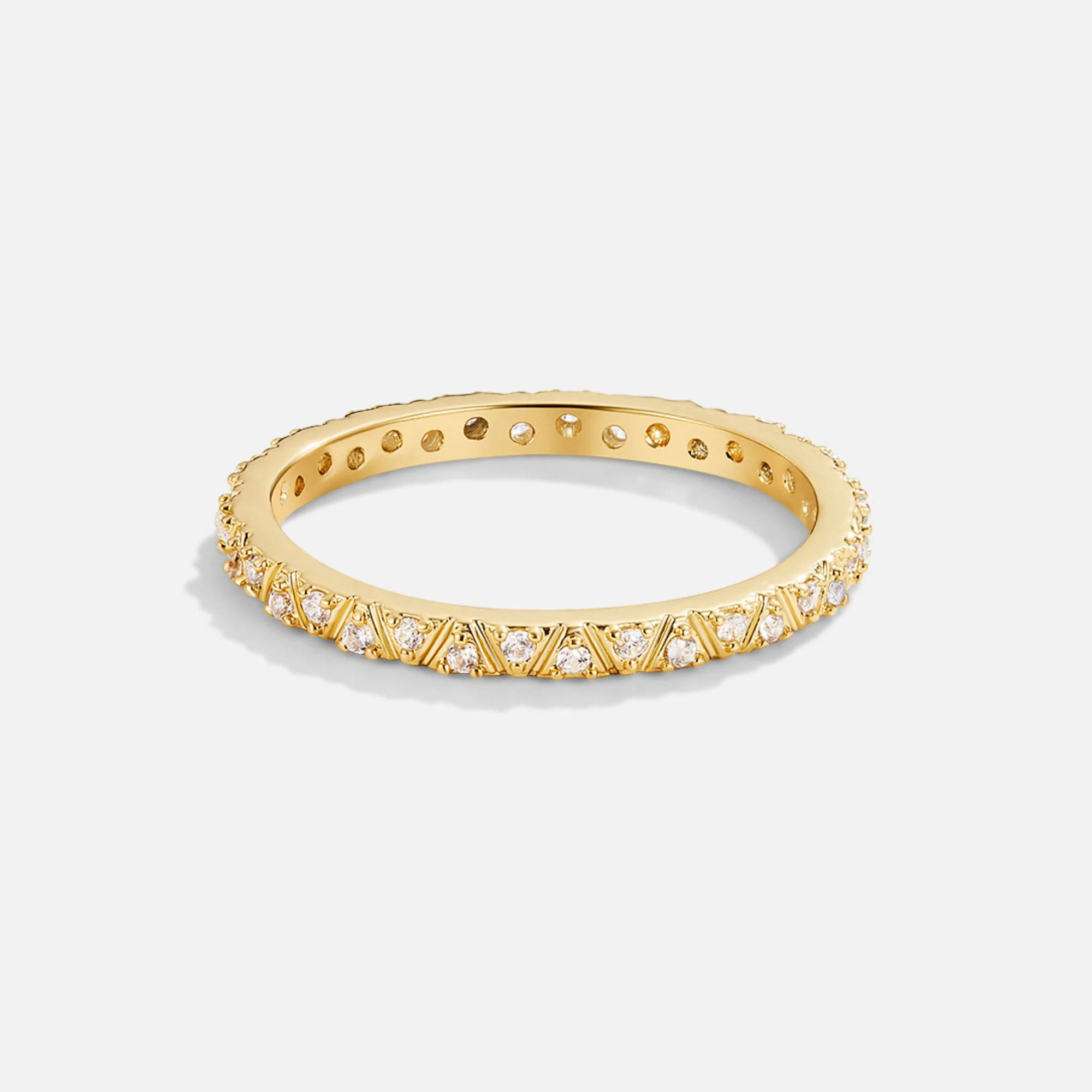 Goldring mit Kristallen „Arquette“  - Image 3