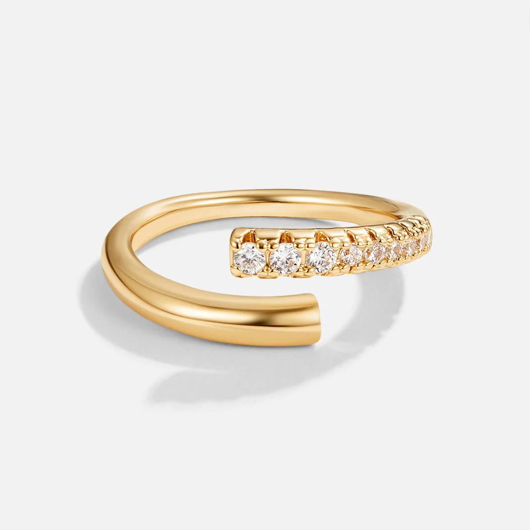 Gold-Wickelring mit Kristall „Arya“  - Image 3