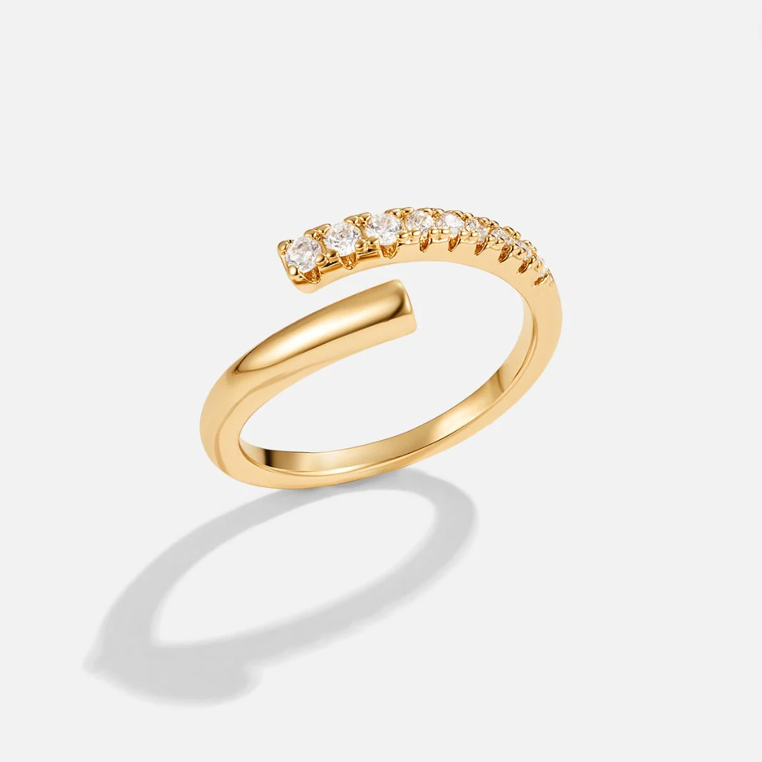 Gold-Wickelring mit Kristall „Arya“  - Image 4