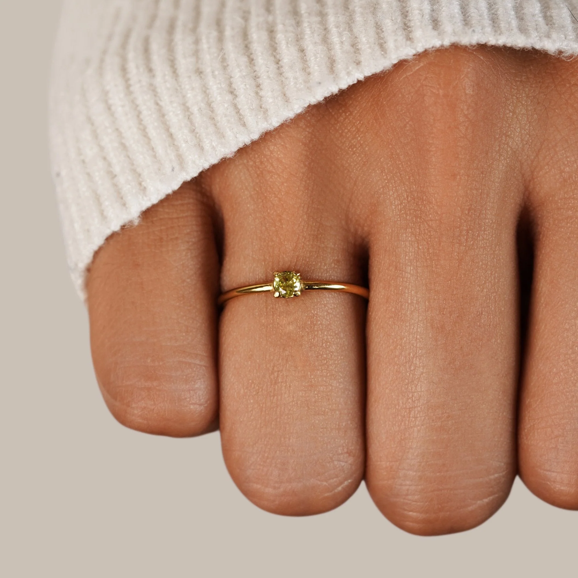 18K Gold Geburtsstein-Ring August - Image 2