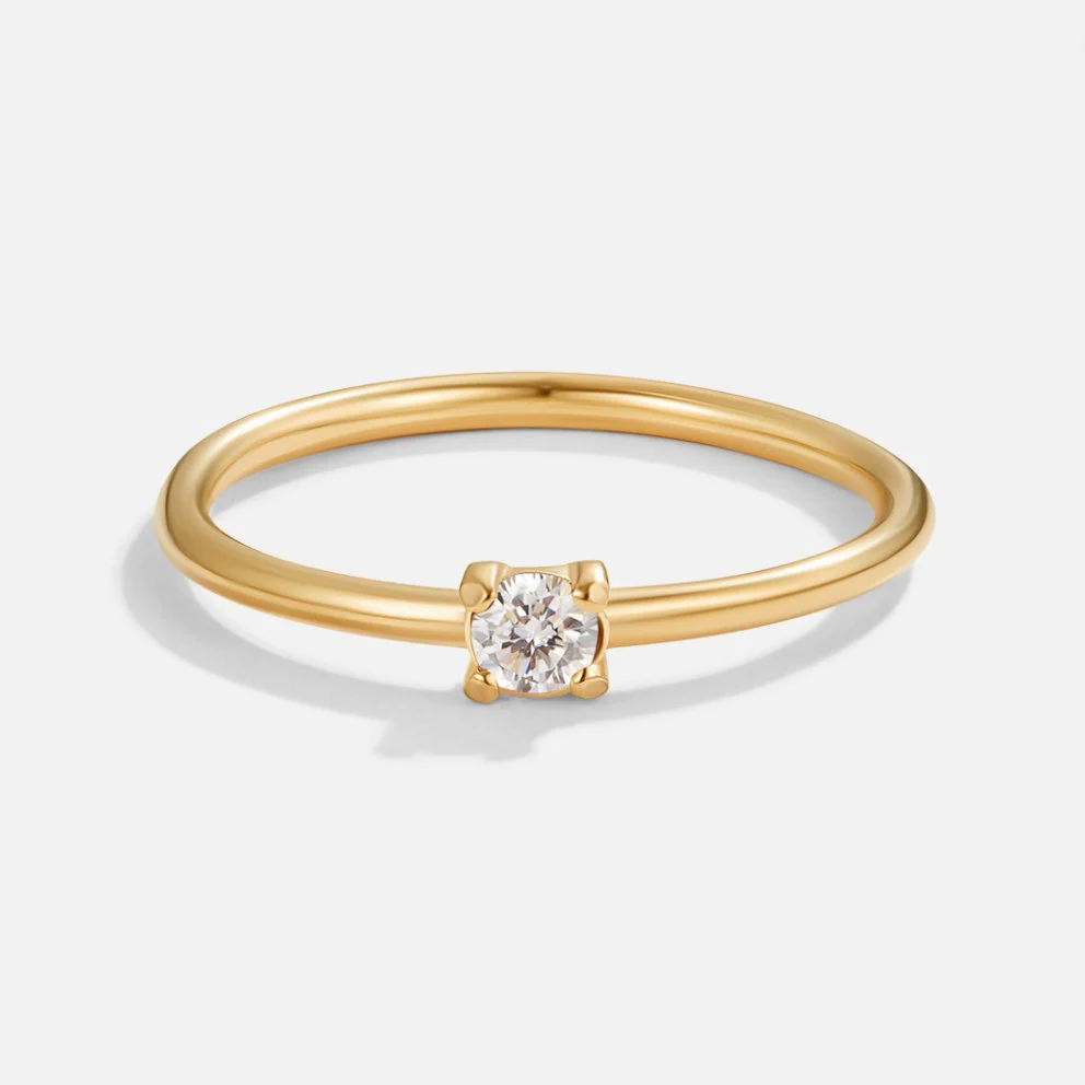 18K Geburtsstein Goldring - Image 10