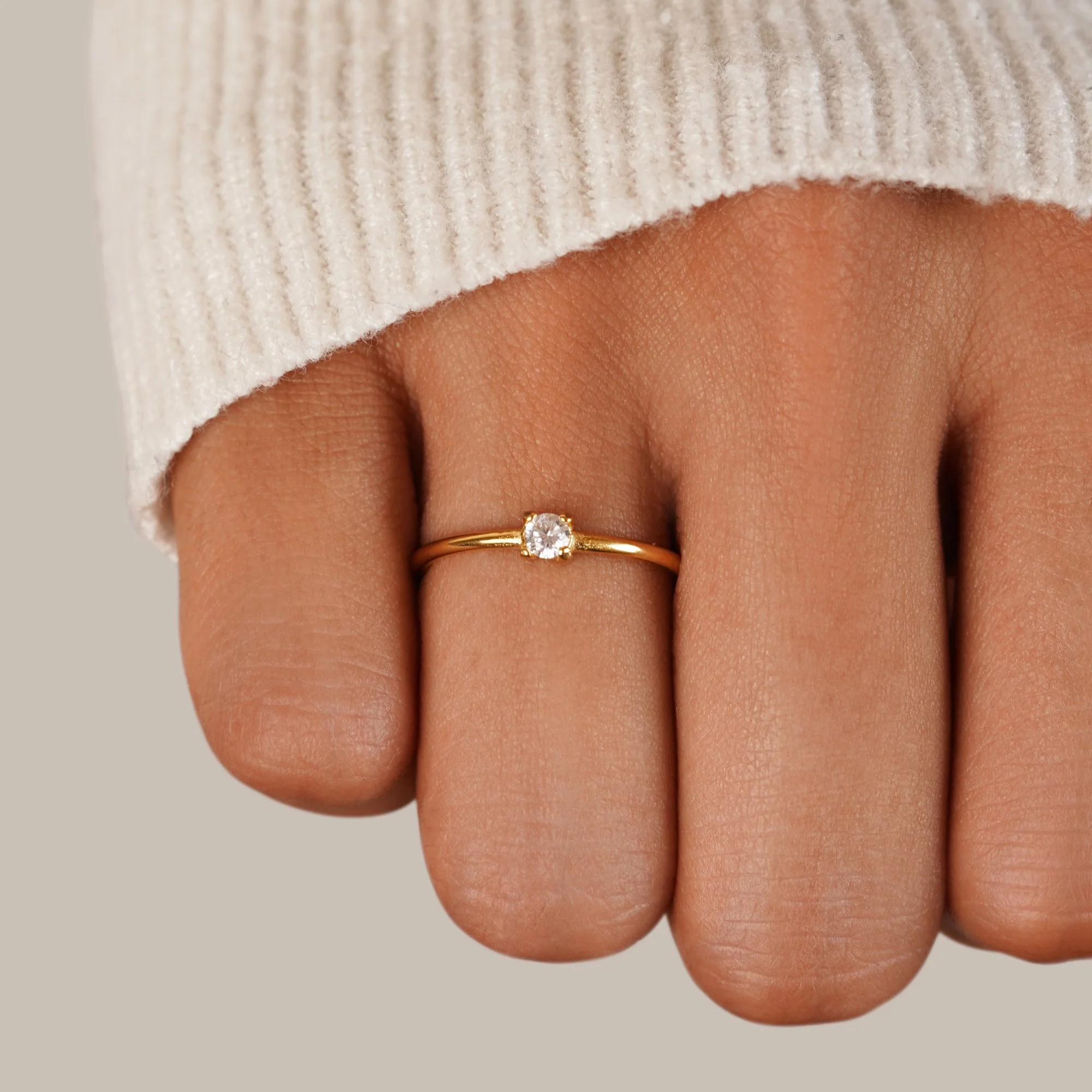 18K Geburtsstein Goldring - Image 11