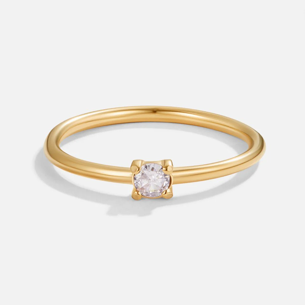 18K Geburtsstein Goldring - Image 14