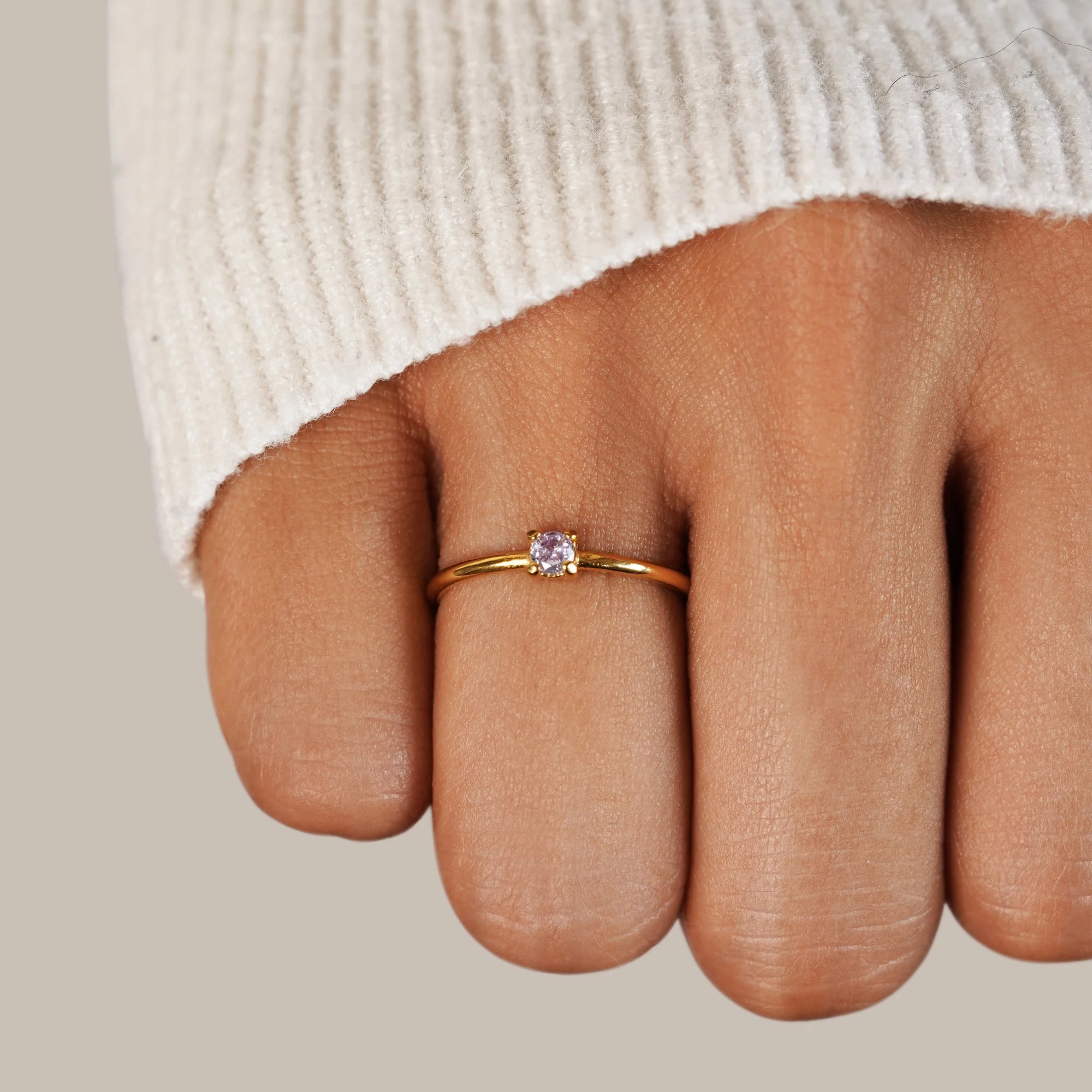 18K Geburtsstein Goldring - Image 15