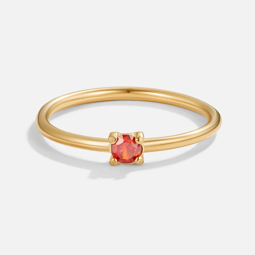 18K Geburtsstein Goldring - Image 16