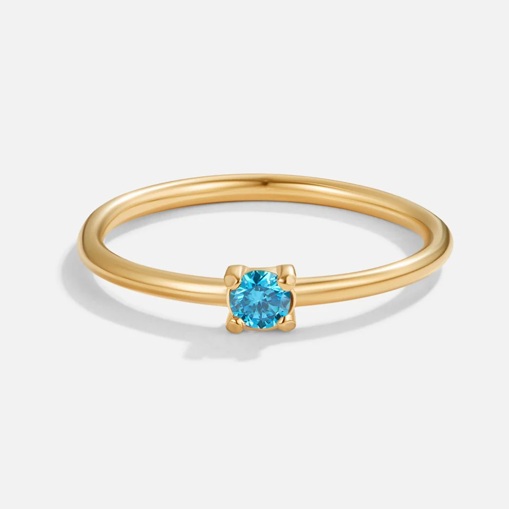 18K Geburtsstein Goldring - Image 26