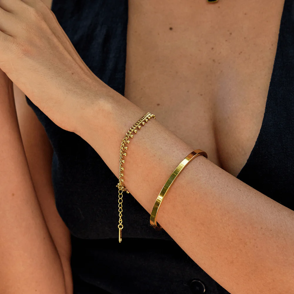 Cuban Link Armband mit Goldtropfen „Brie“ - Image 2
