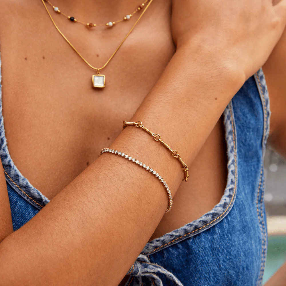 Goldenes Tennisarmband „Cordelia“ - Image 3