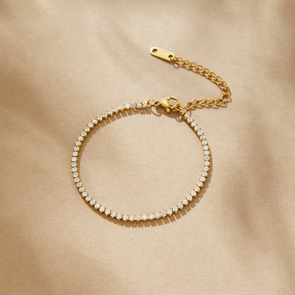 Goldenes Tennisarmband „Cordelia“ - Image 4