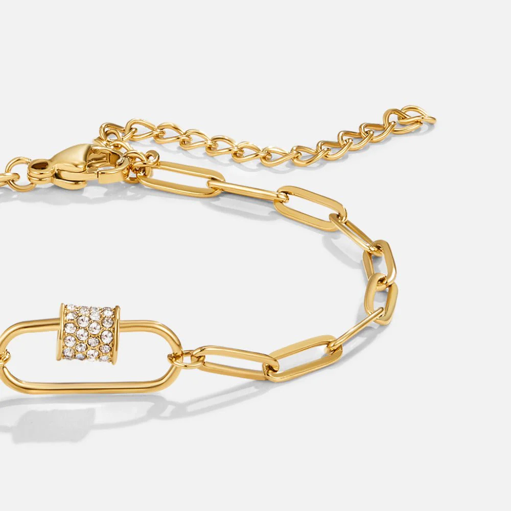 Armband mit Büroklammer-Charms aus Kristall - Image 4