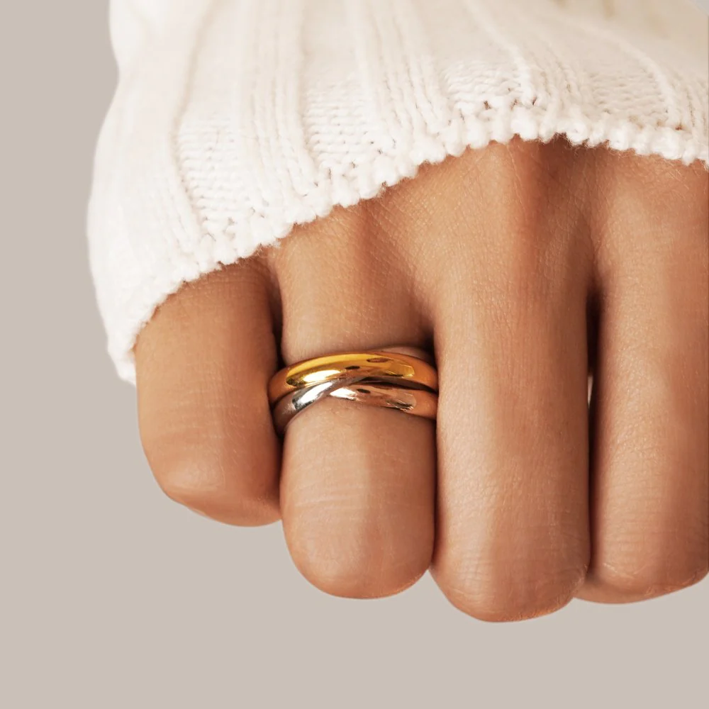 Dreifarbiger Loop-Ring „Elena“ - Image 2