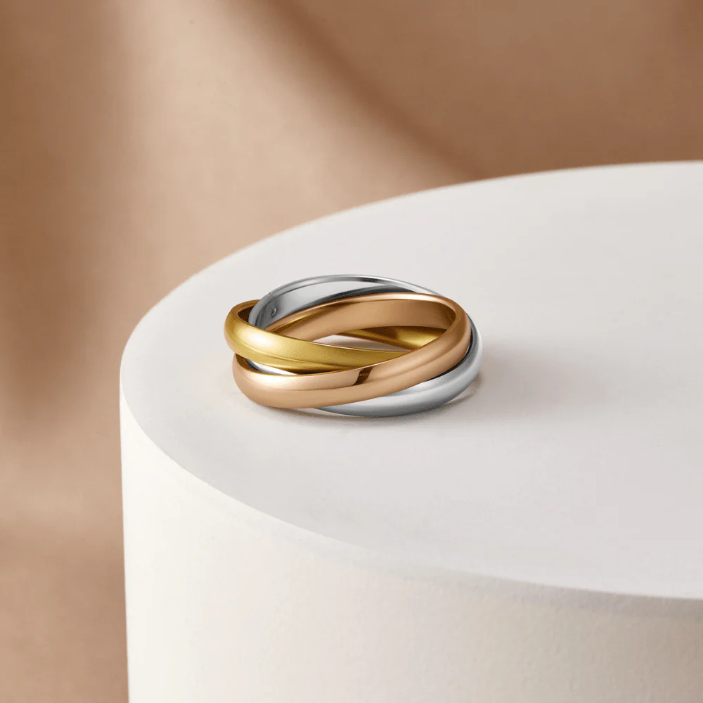 Dreifarbiger Loop-Ring „Elena“ - Image 4