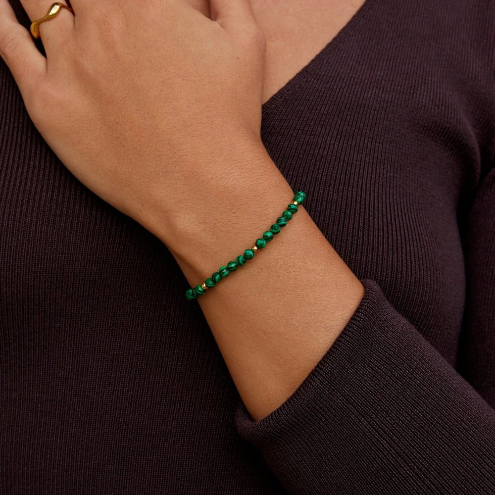 Perlenarmband in Smaragdgrün - Image 2