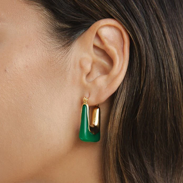 Esme Square Hoop Earrings - Image 3