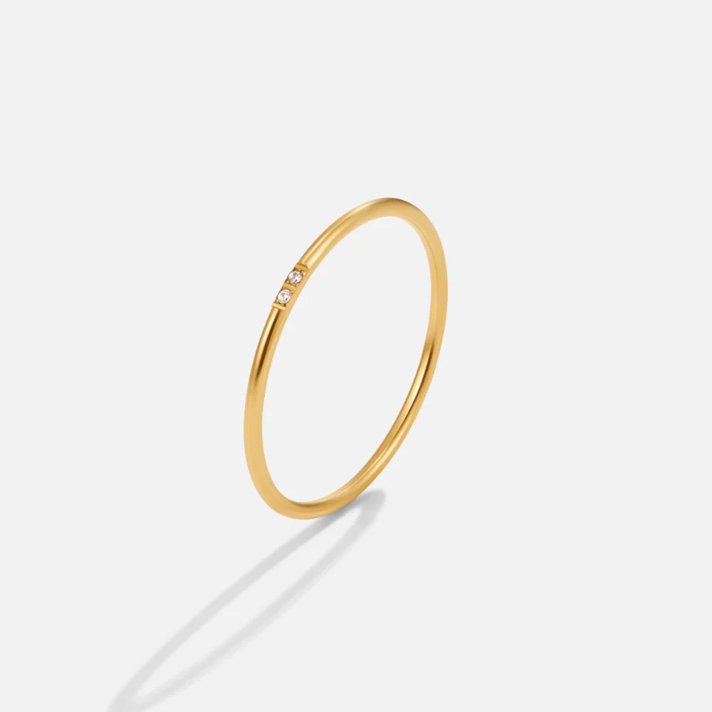 Goldener Bandring mit Kristallen „Eula“ - Image 4
