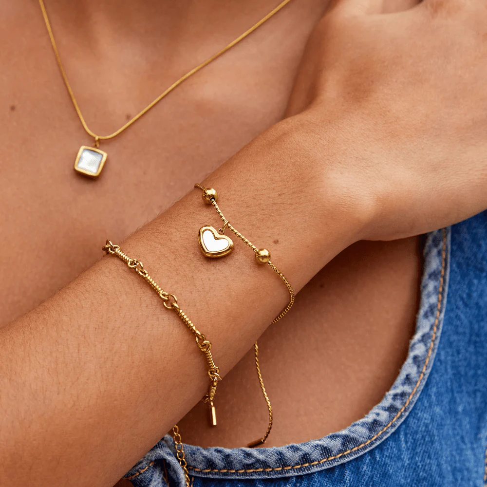 Goldenes Knotenarmband „Figaro“ - Image 6