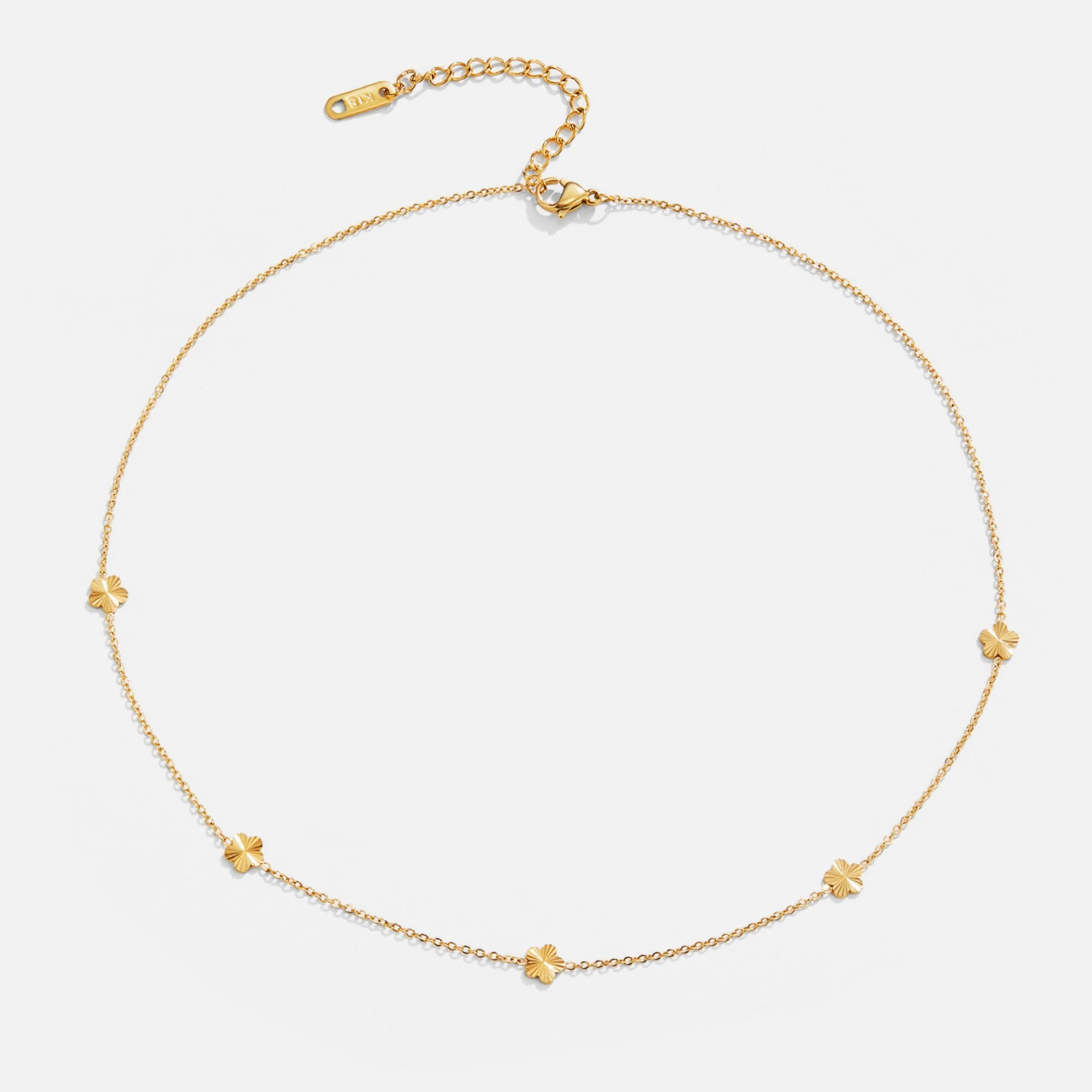 18K Gold-Halskette „Flower Power“ - Image 3