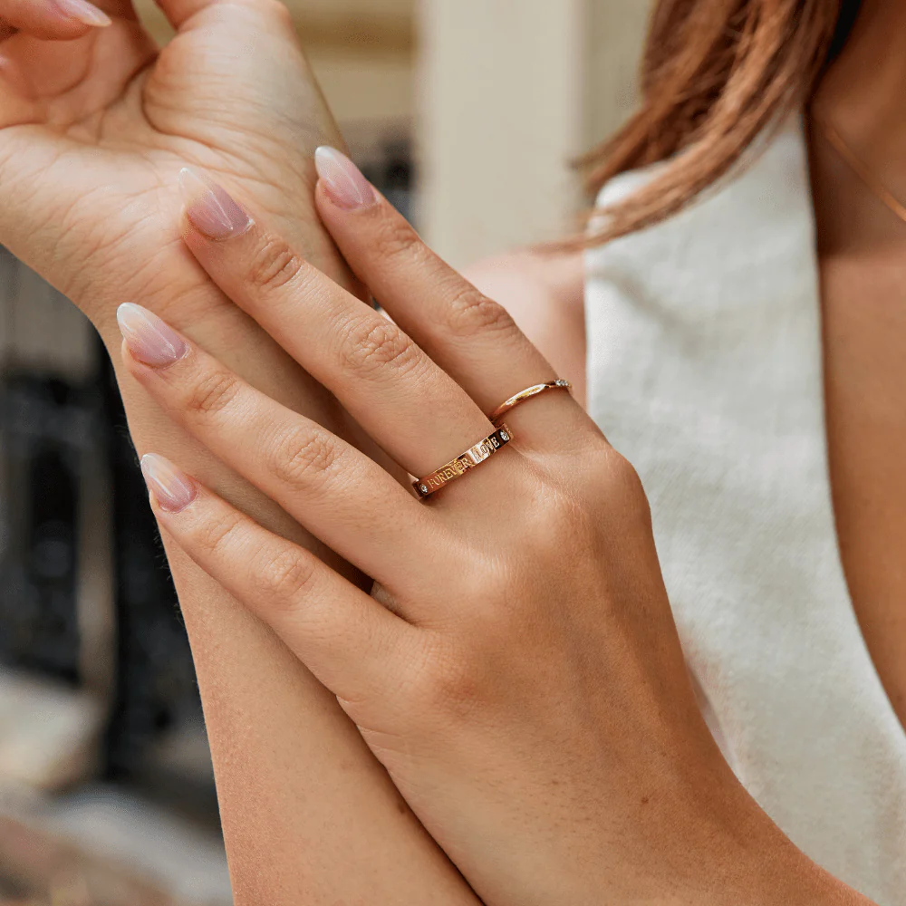 Kristallring in Gold „Forever Love“ - Image 2