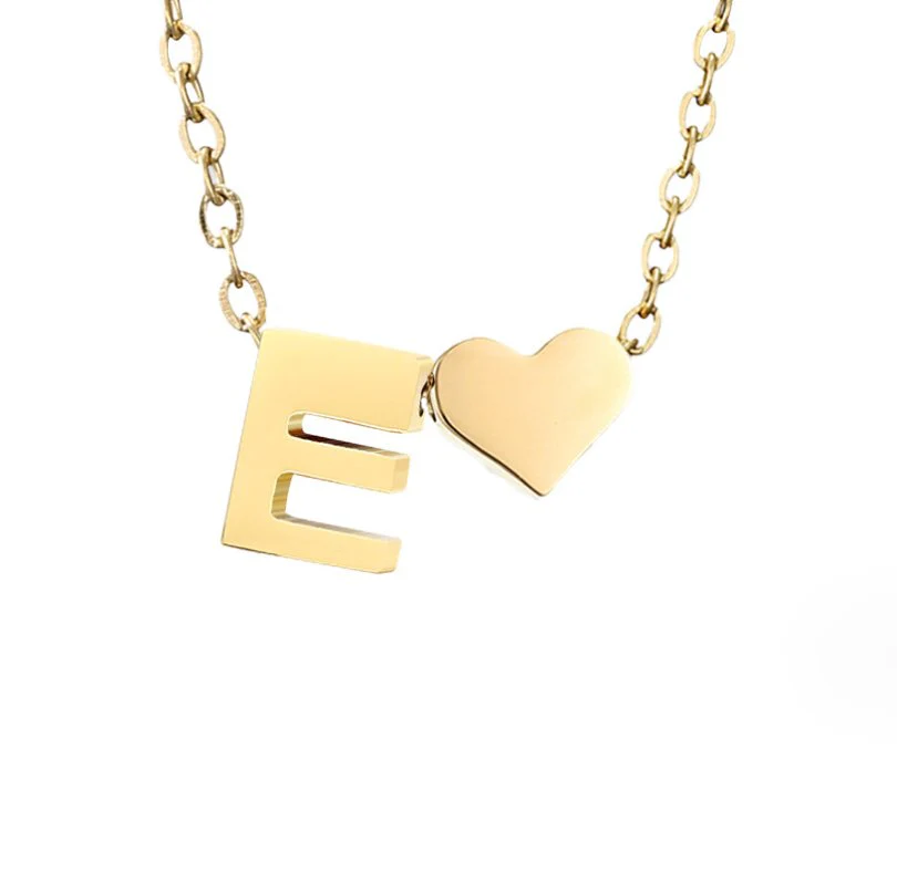 Goldkette mit Buchstaben & Herz-Anhänger  - Image 13