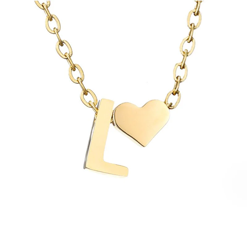 Goldkette mit Buchstaben & Herz-Anhänger  - Image 20