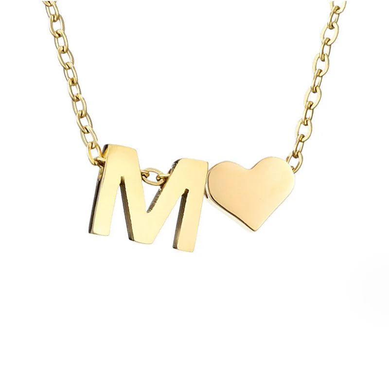 Goldkette mit Buchstaben & Herz-Anhänger  - Image 21