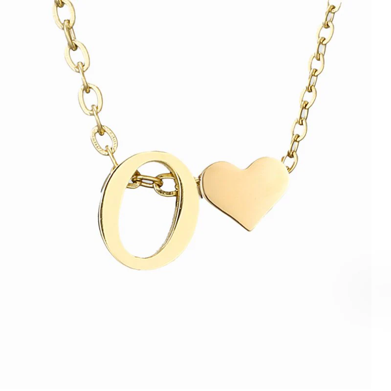 Goldkette mit Buchstaben & Herz-Anhänger  - Image 23