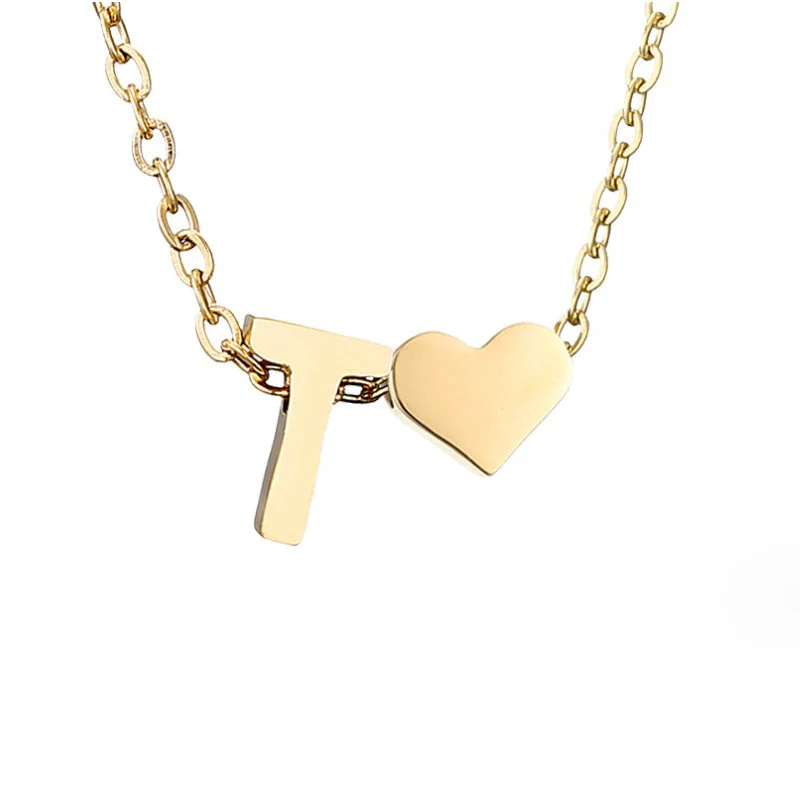 Goldkette mit Buchstaben & Herz-Anhänger  - Image 28