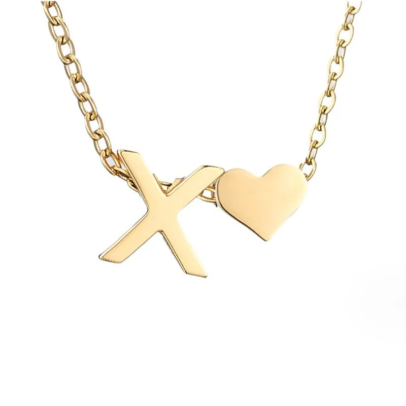 Goldkette mit Buchstaben & Herz-Anhänger  - Image 32