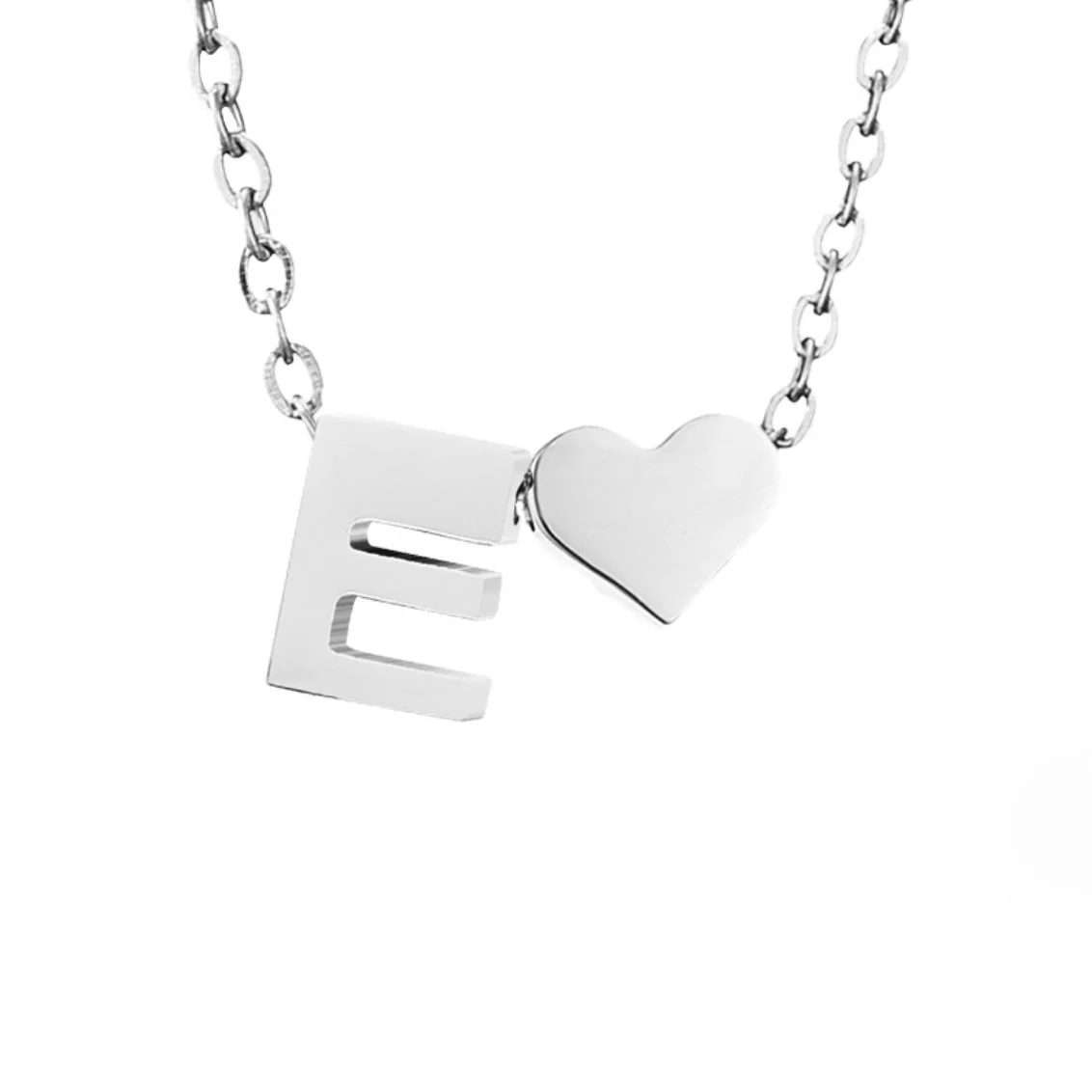 Silberkette mit Buchstaben & Herz-Anhänger  - Image 10