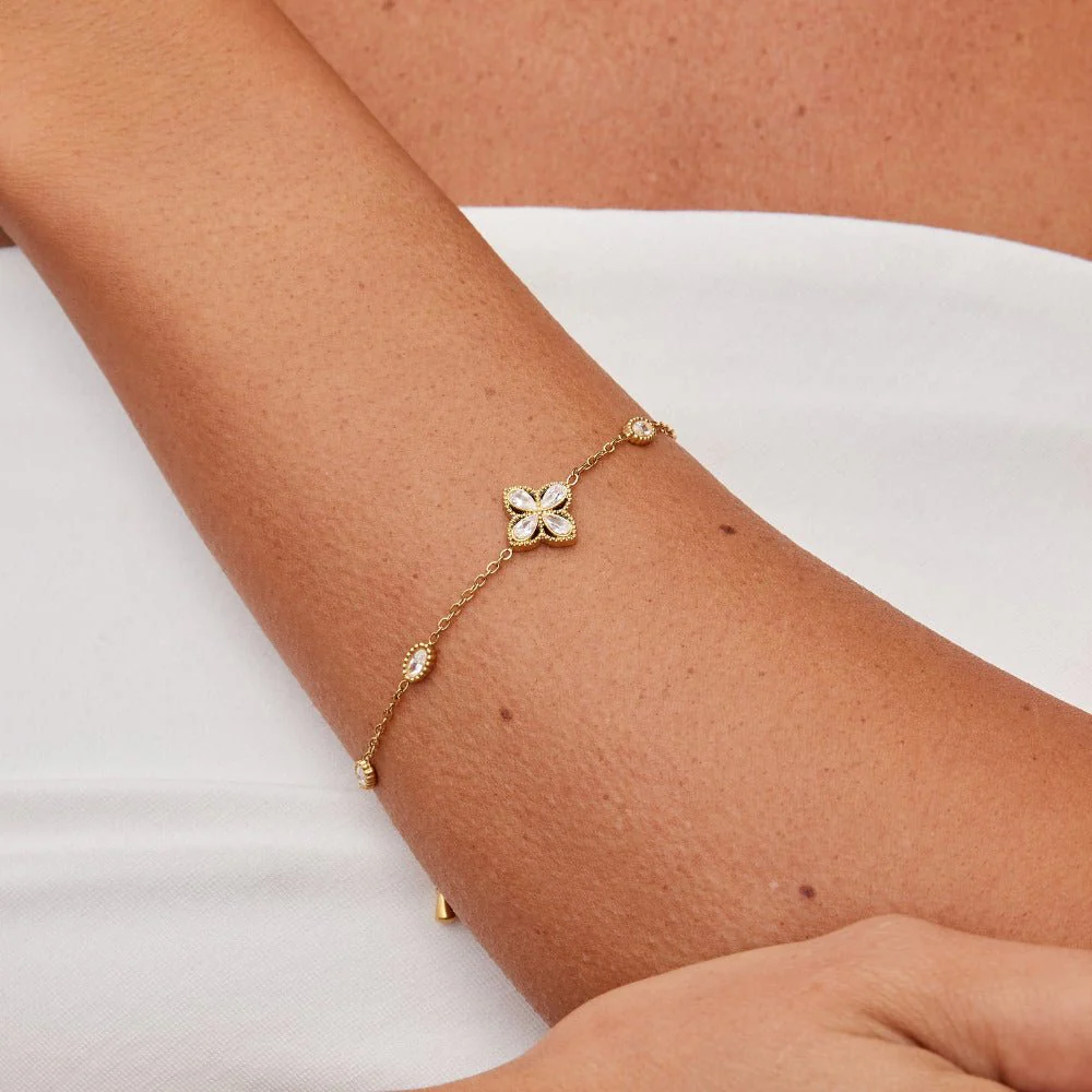 Kristall-Armband vierblättriges Kleeblatt - Image 2