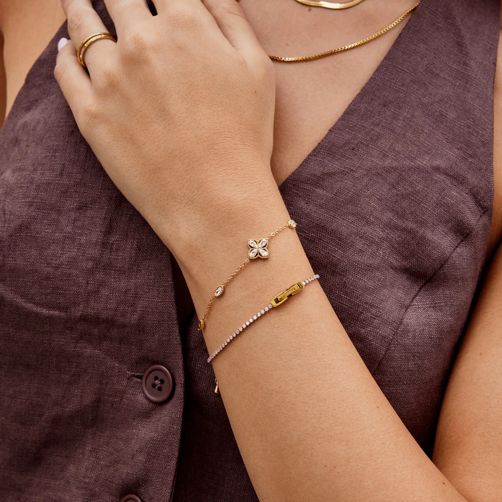 Kristall-Armband vierblättriges Kleeblatt - Image 3