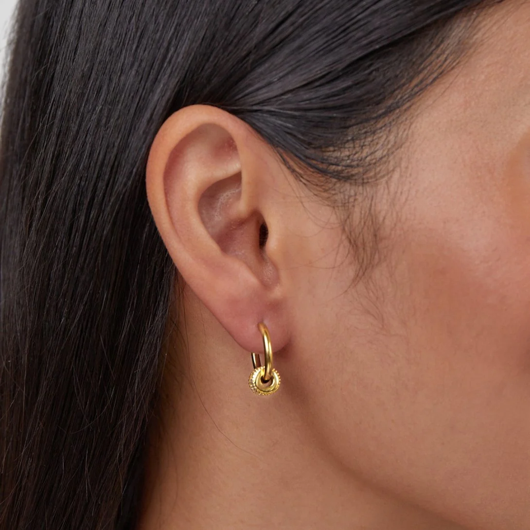 18K Gold-Creolen mit Kristallen „Gigi“ - Image 5