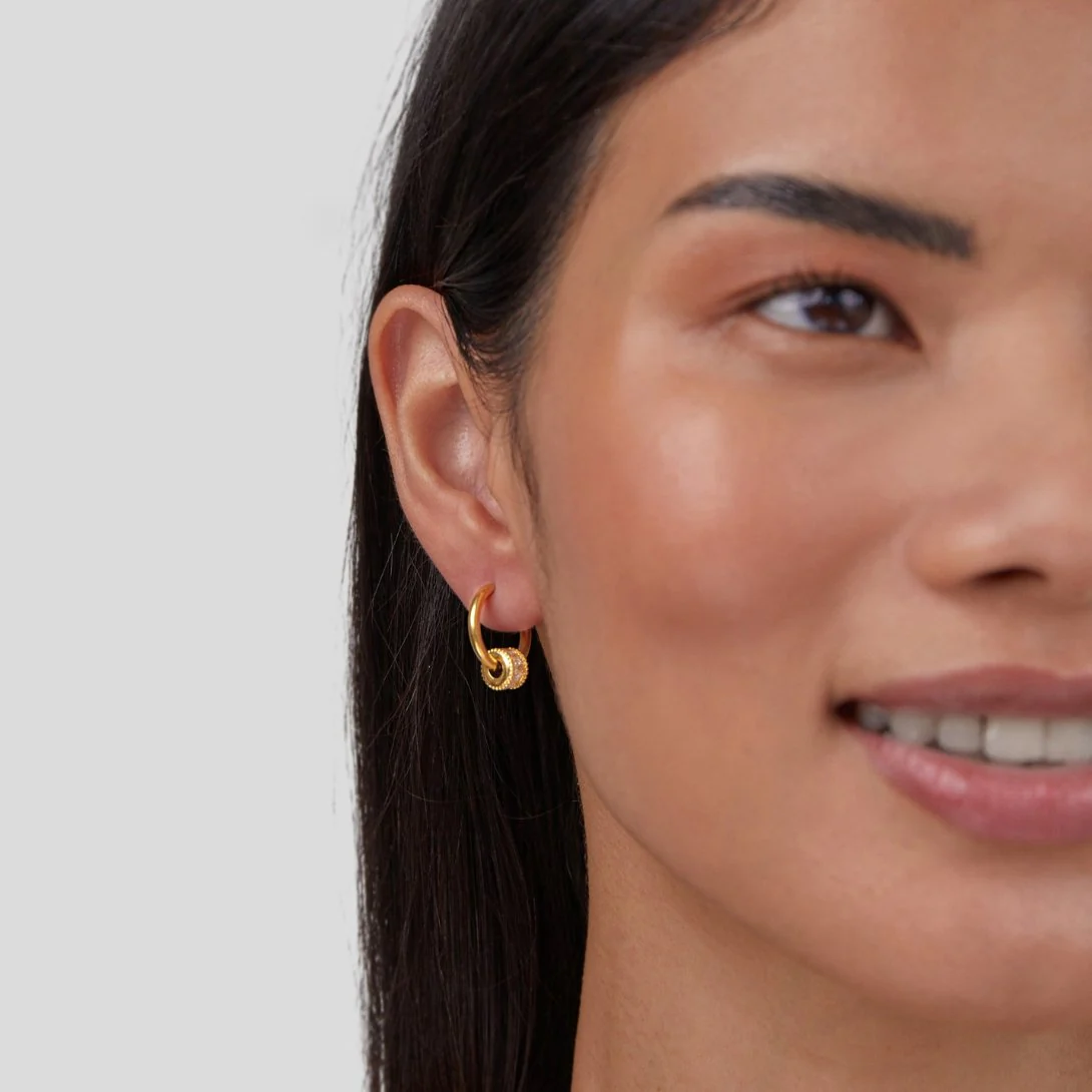18K Gold-Creolen mit Kristallen „Gigi“ - Image 6