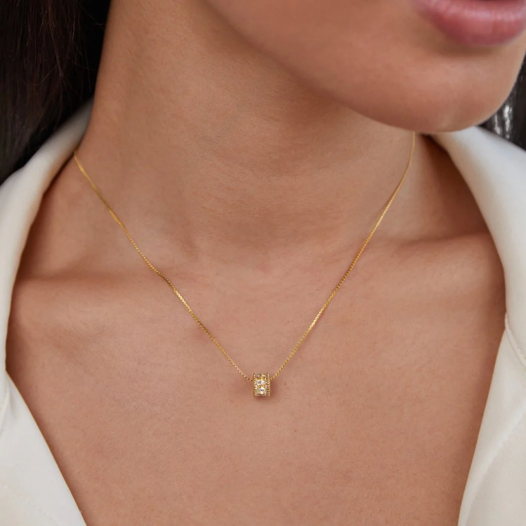 18K Goldkette mit Kristall „Gigi“ - Image 2