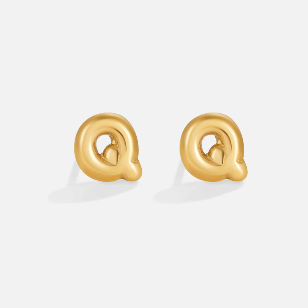 Bubble-Buchstaben Gold-Ohrringe - Image 19