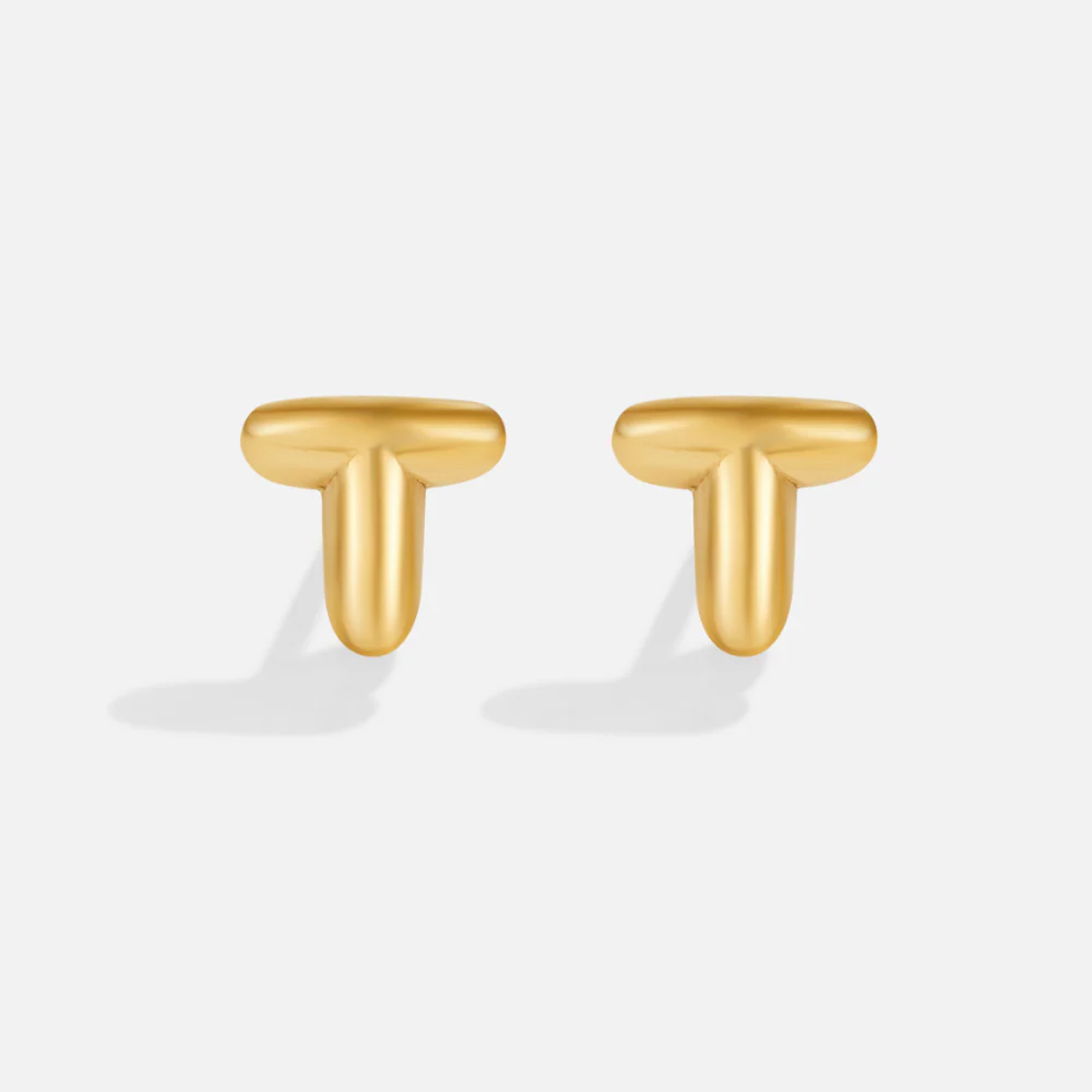 Bubble-Buchstaben Gold-Ohrringe - Image 22