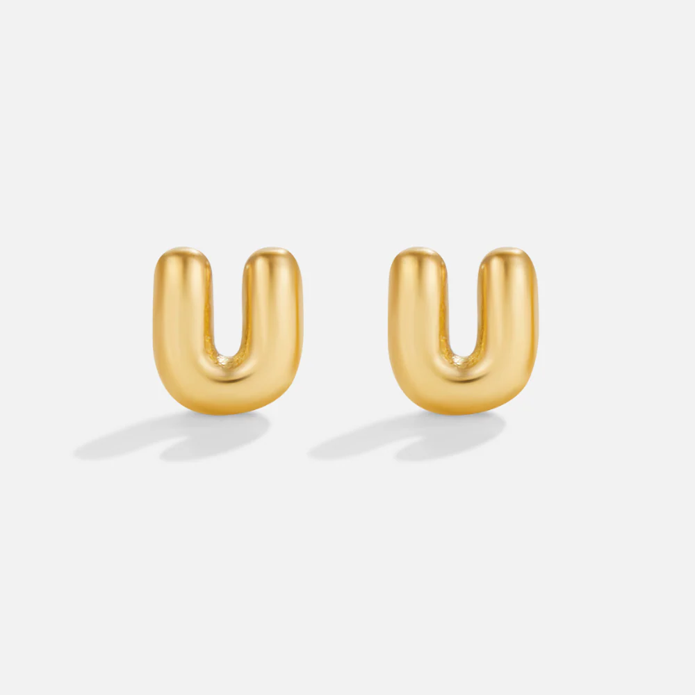 Bubble-Buchstaben Gold-Ohrringe - Image 23