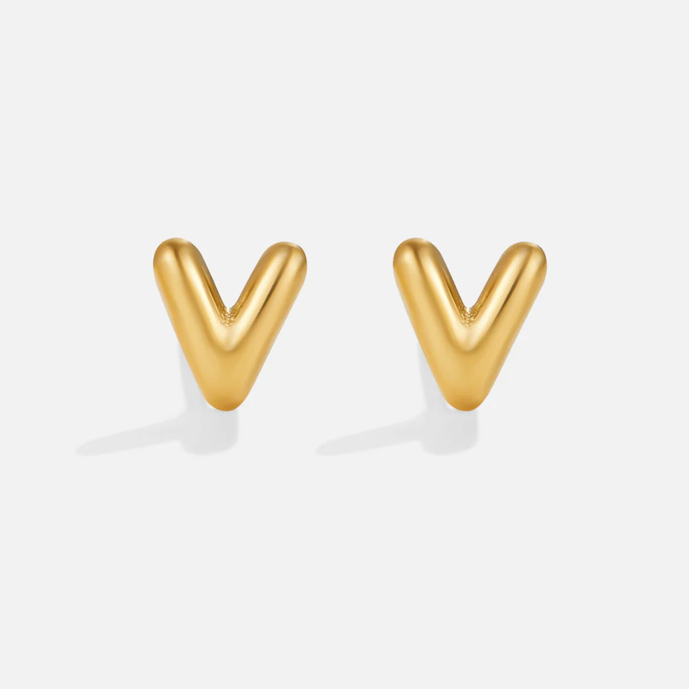 Bubble-Buchstaben Gold-Ohrringe - Image 24