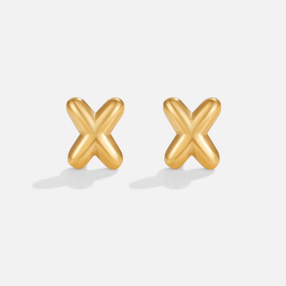 Bubble-Buchstaben Gold-Ohrringe - Image 26