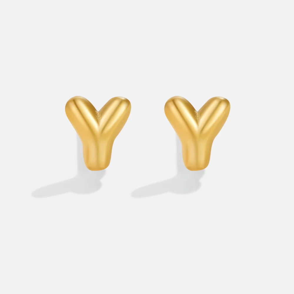 Bubble-Buchstaben Gold-Ohrringe - Image 27